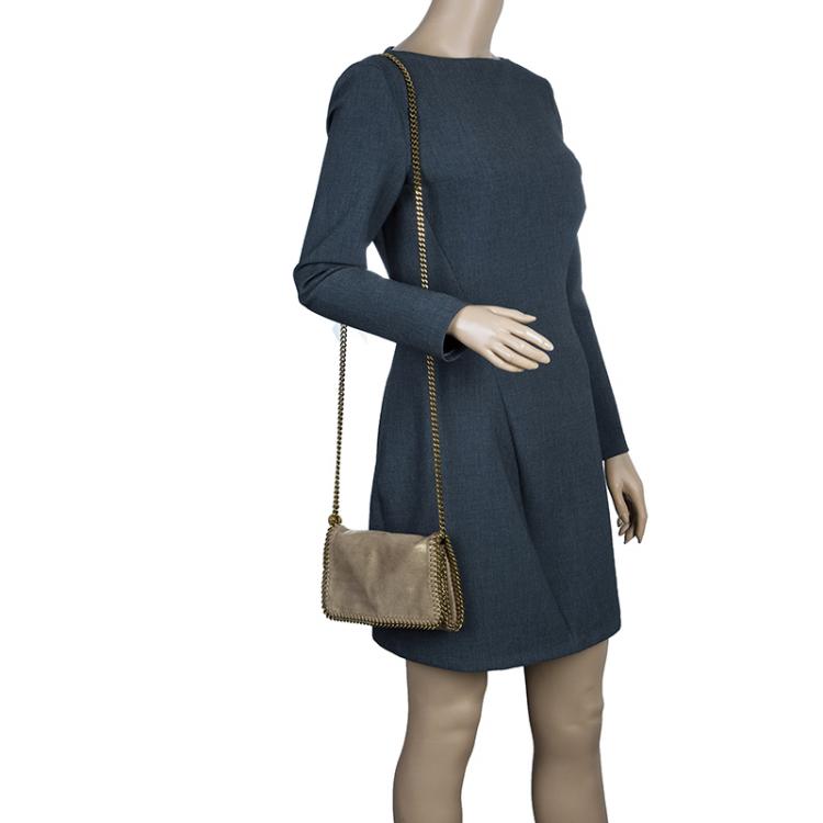 Pre Owned Stella McCartney Gold Falabella Crossbody Bag