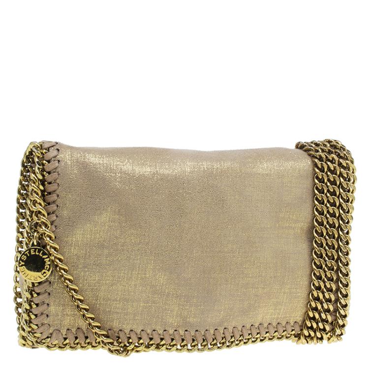 Pre Owned Stella McCartney Gold Falabella Crossbody Bag