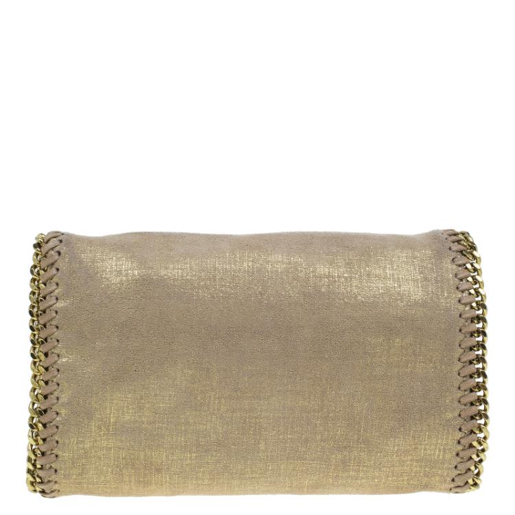 Pre Owned Stella McCartney Gold Falabella Crossbody Bag