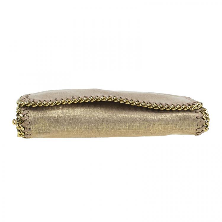Pre Owned Stella McCartney Gold Falabella Crossbody Bag