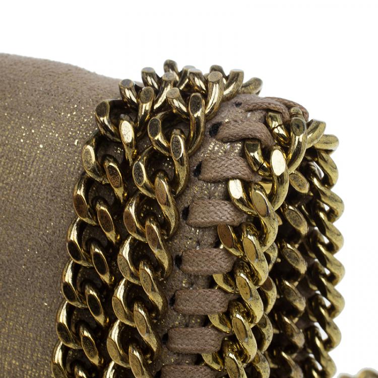 Pre Owned Stella McCartney Gold Falabella Crossbody Bag