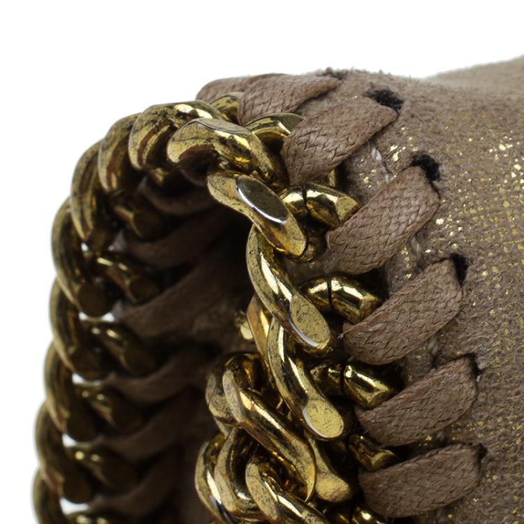 Pre Owned Stella McCartney Gold Falabella Crossbody Bag