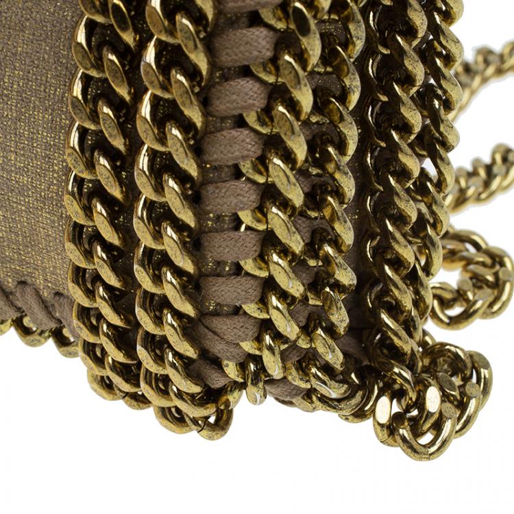 Pre Owned Stella McCartney Gold Falabella Crossbody Bag
