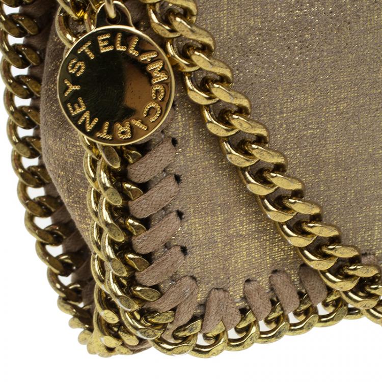 Pre Owned Stella McCartney Gold Falabella Crossbody Bag