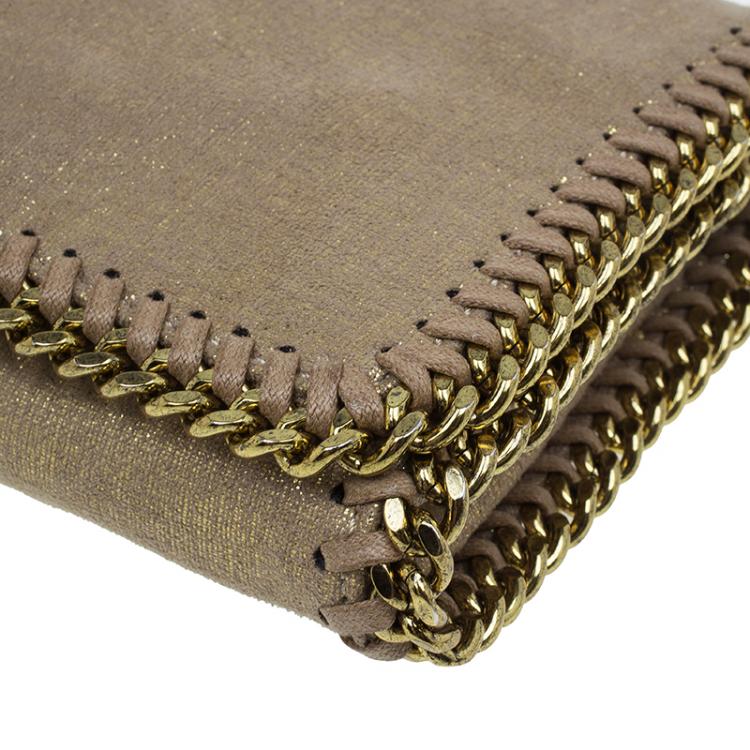Pre Owned Stella McCartney Gold Falabella Crossbody Bag