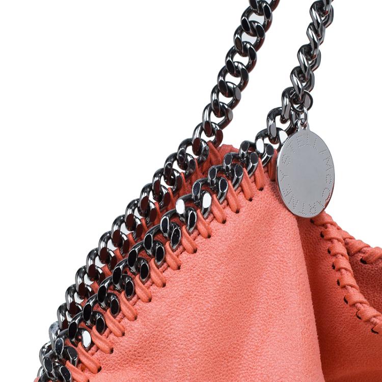 Pre Owned Stella McCartney Orange Faux Leather Falabella Tote
