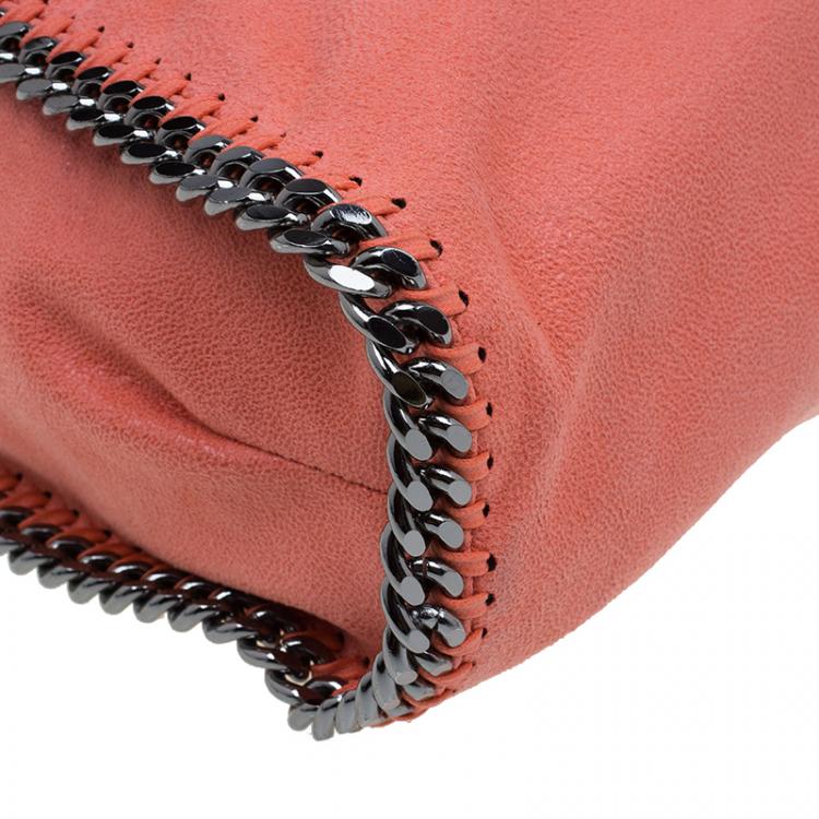 Pre Owned Stella McCartney Orange Faux Leather Falabella Tote