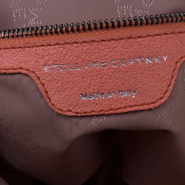 Pre Owned Stella McCartney Orange Faux Leather Falabella Tote