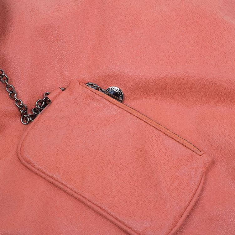 Pre Owned Stella McCartney Orange Faux Leather Falabella Tote