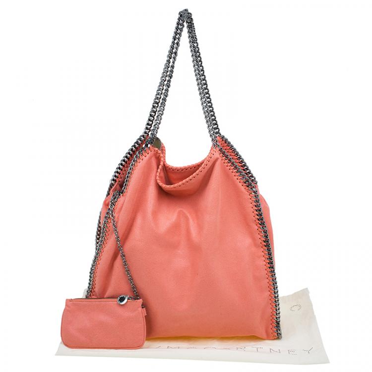 Pre Owned Stella McCartney Orange Faux Leather Falabella Tote