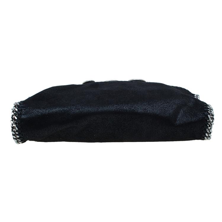 Pre Owned Stella McCartney Black Faux Leather Small Falabella Zipper Tote