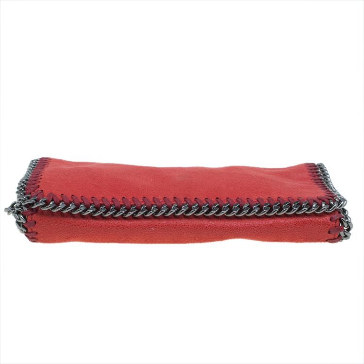 Pre Owned Stella McCartney Red Faux Leather Falabella Crossbody Bag