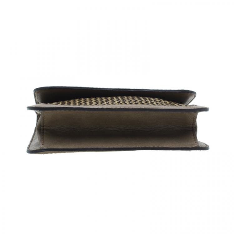 Pre Owned Stella McCartney Brown Woven Faux Leather Dawn Crossbody Bag