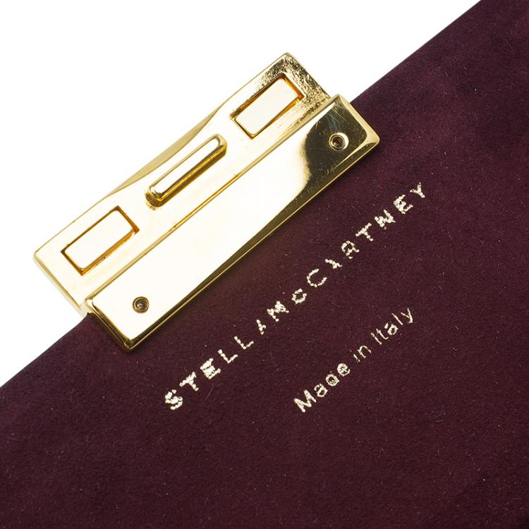 Pre Owned Stella McCartney Orange Faux Python Mini Beckett Crossbody Bag