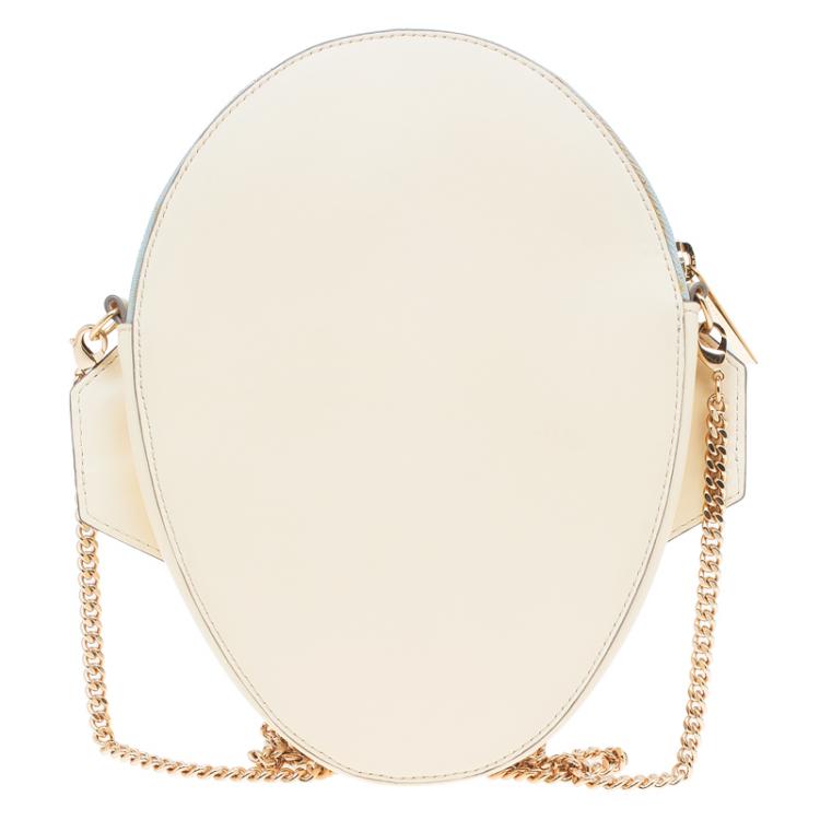 Pre Owned Stella McCartney Powder Blue/Yellow Faux Leather Superstellaheros Crossbody Bag