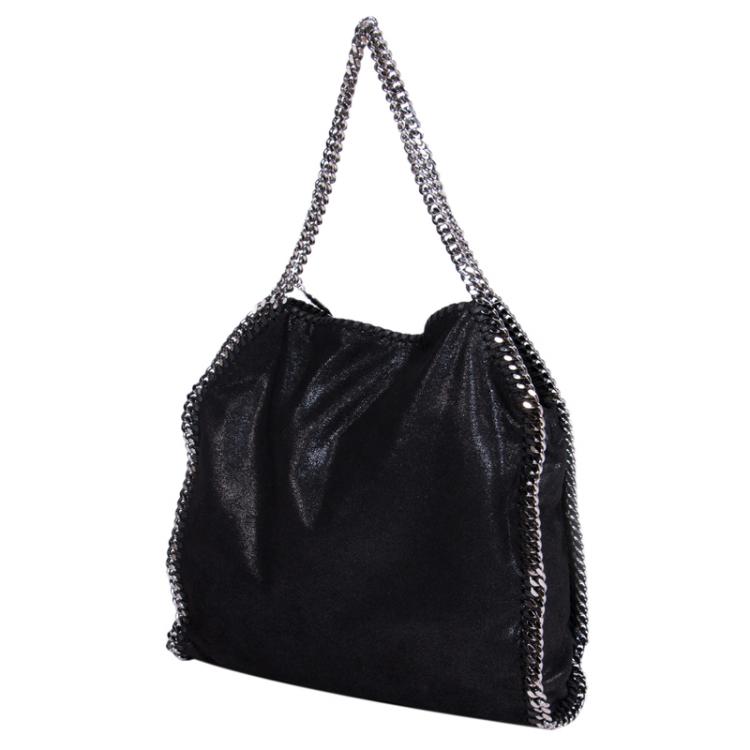 مملوكة مسبقًا Stella McCartney Black Shaggy Deer Faux Leather Falabella Tote