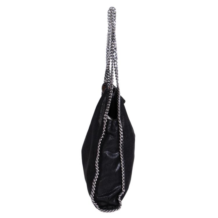 مملوكة مسبقًا Stella McCartney Black Shaggy Deer Faux Leather Falabella Tote