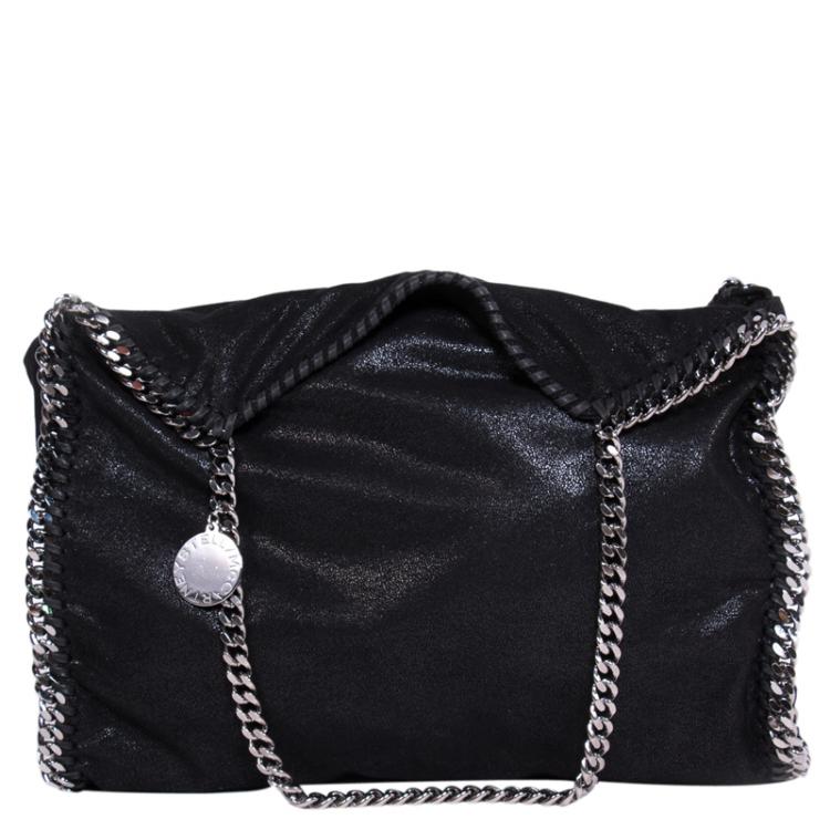 مملوكة مسبقًا Stella McCartney Black Shaggy Deer Faux Leather Falabella Tote