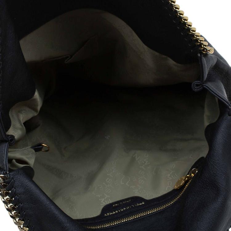 Pre Owned Stella McCartney Black Faux Leather Large Falabella Tote