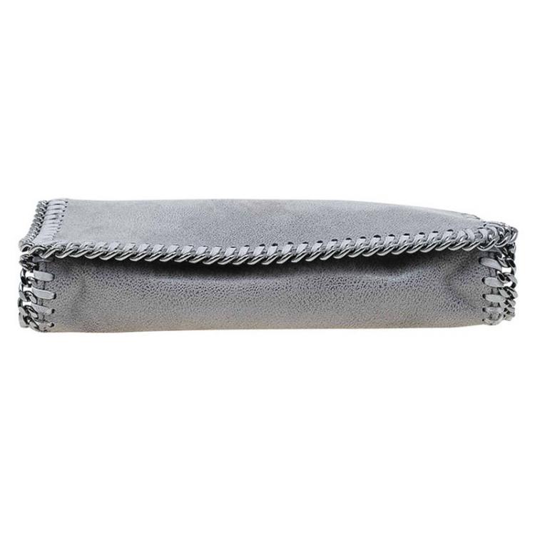 Pre Owned Stella McCartney Grey Faux Leather Falabella Crossbody Bag