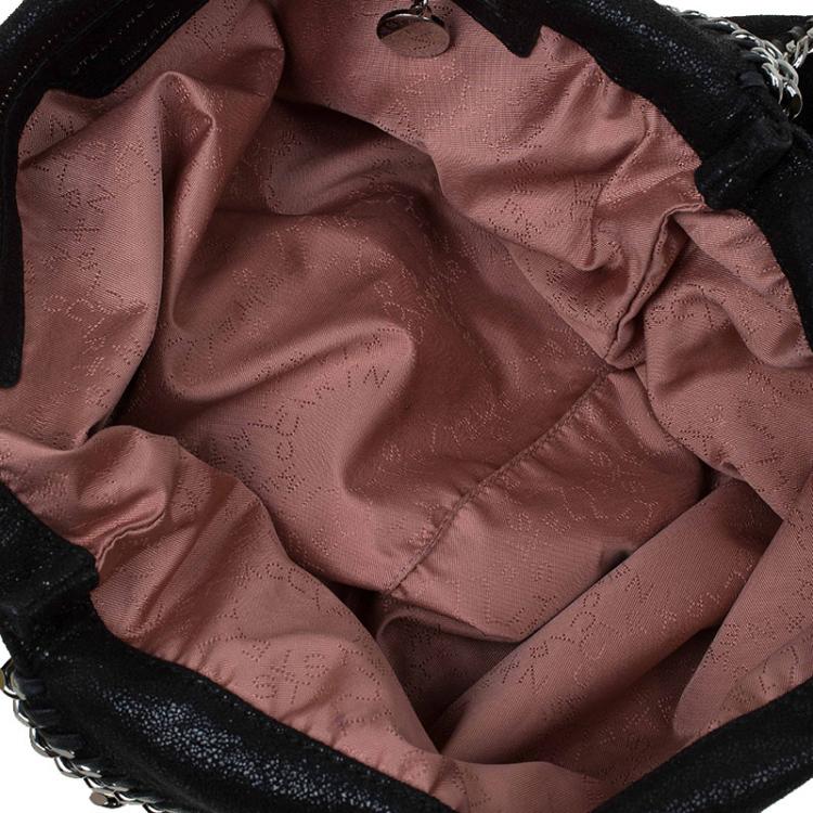 Pre Owned Stella McCartney Black Faux Leather Small Falabella Tote