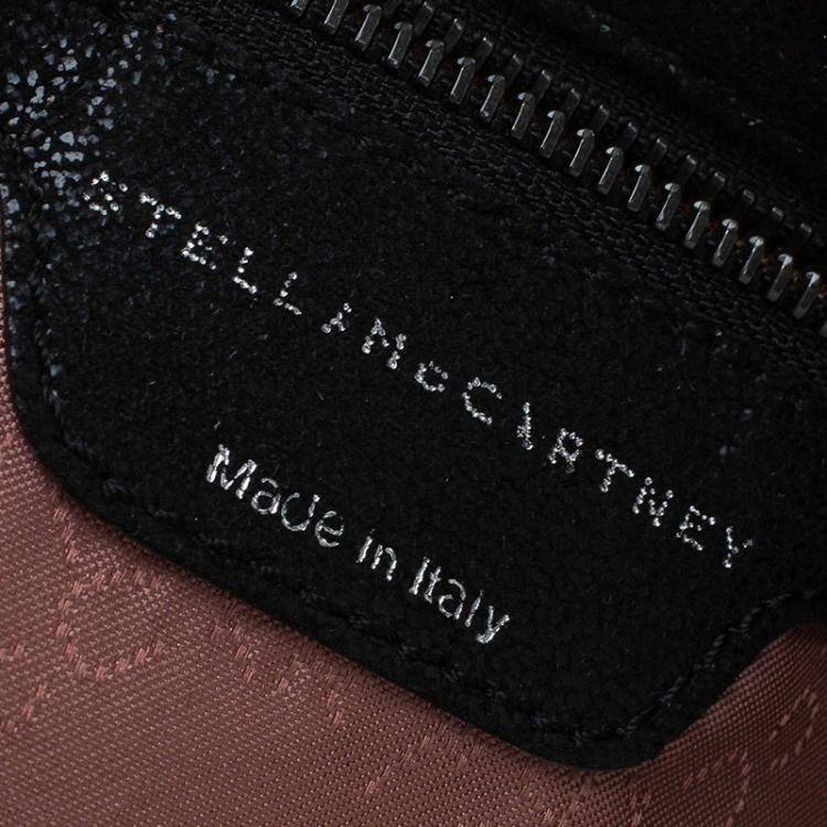 Pre Owned Stella McCartney Black Faux Leather Small Falabella Tote