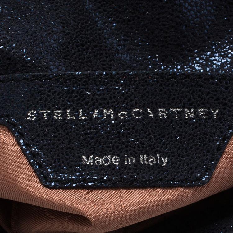 مملوكة مسبقًا Stella McCartney Metallic Blue Faux Leather Falabella Crossbody Bag