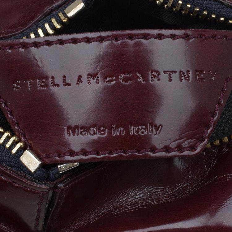 Pre Owned Stella McCartney Burgundy/Black Faux Leather Sailor Heart Crossbody Bag