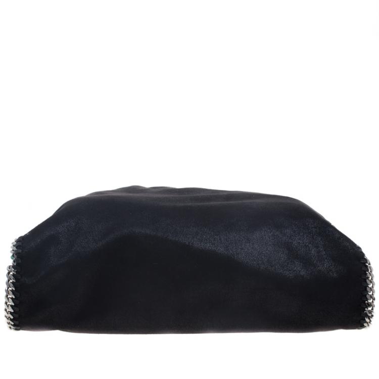 Pre Owned Stella McCartney Black Faux Leather Falabella Tote