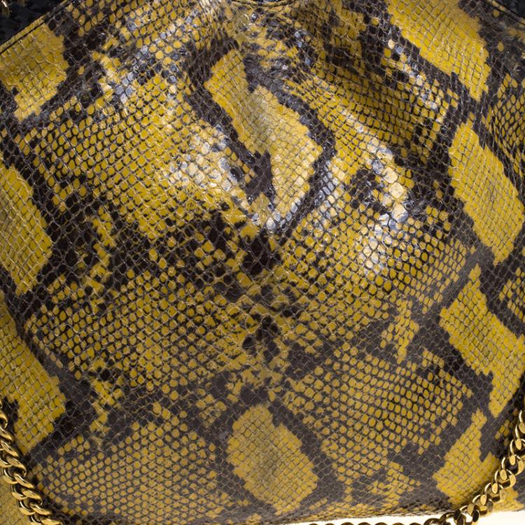 Pre Owned Stella McCartney Yellow Faux Python Small Falabella Tote