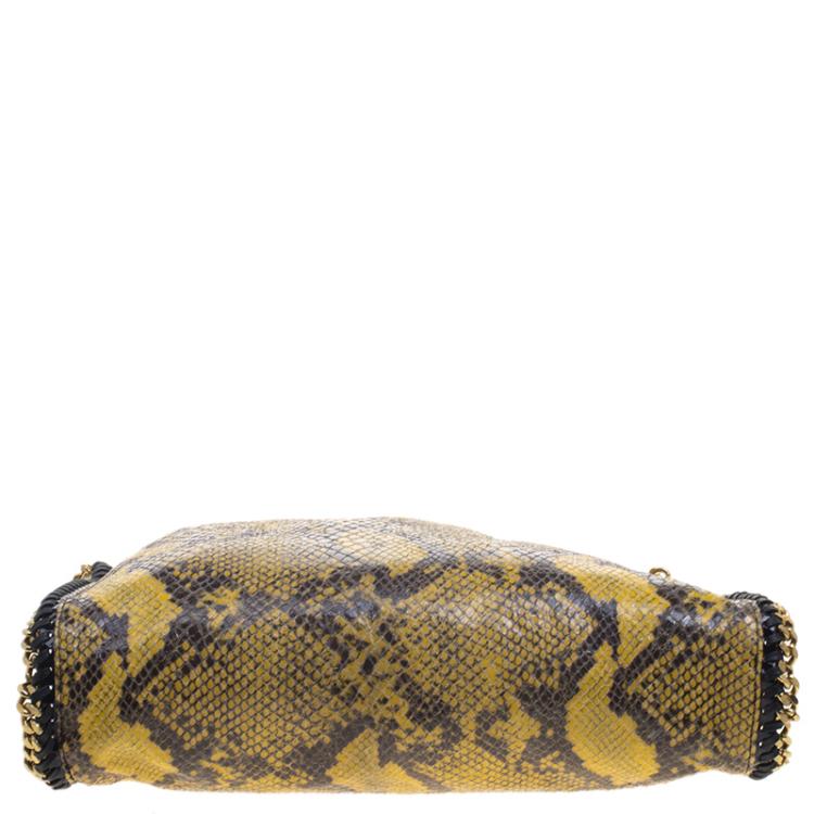 Pre Owned Stella McCartney Yellow Faux Python Small Falabella Tote