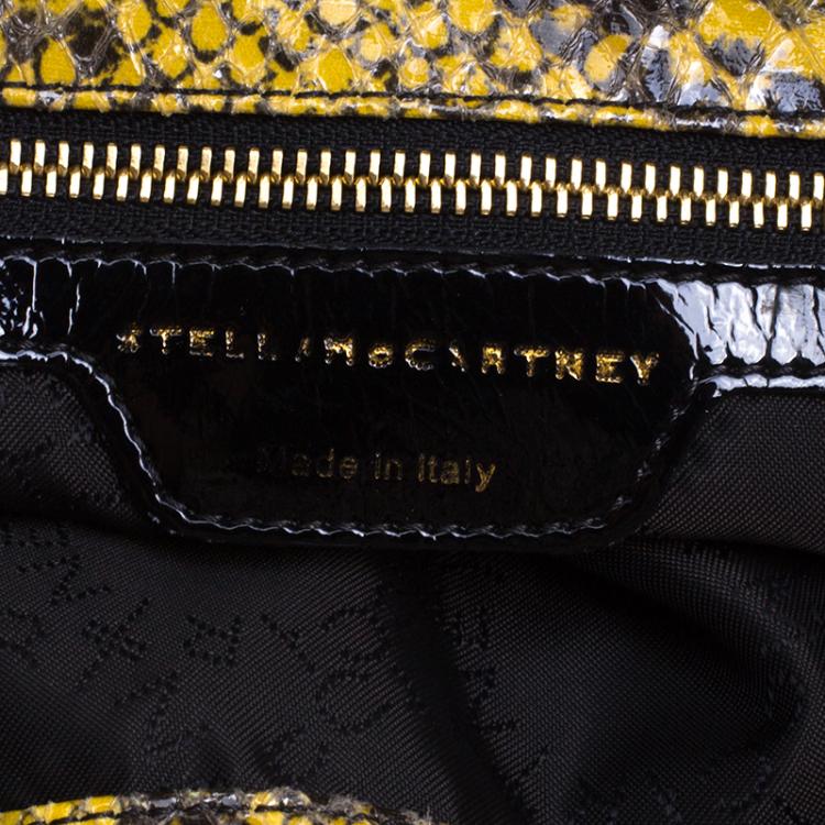 Pre Owned Stella McCartney Yellow Faux Python Small Falabella Tote