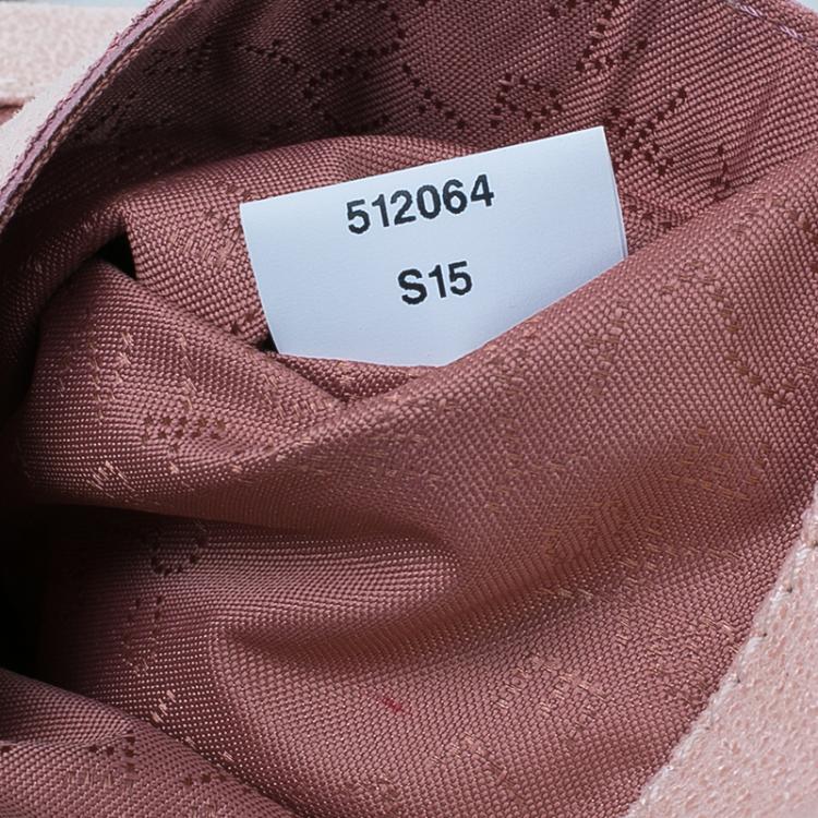 Pre Owned Stella McCartney Metallic Pink Faux Leather Mini Falabella Tote Bag