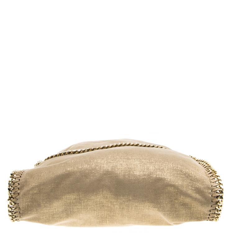 Pre Owned Stella McCartney Gold Faux Leather Falabella Tote