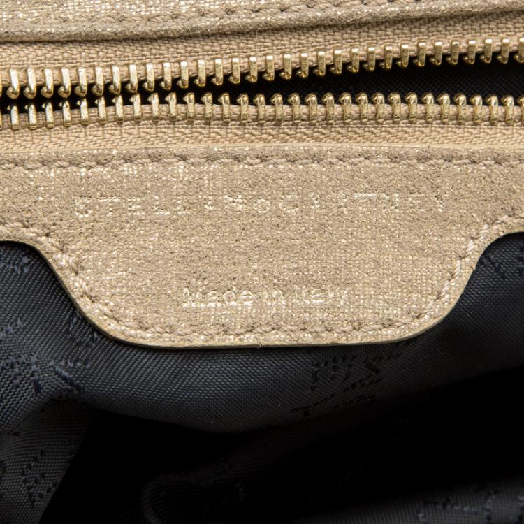 Pre Owned Stella McCartney Gold Faux Leather Falabella Tote