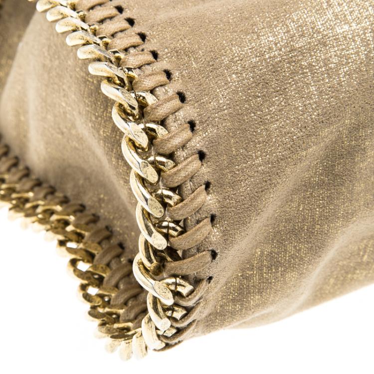 Pre Owned Stella McCartney Gold Faux Leather Falabella Tote