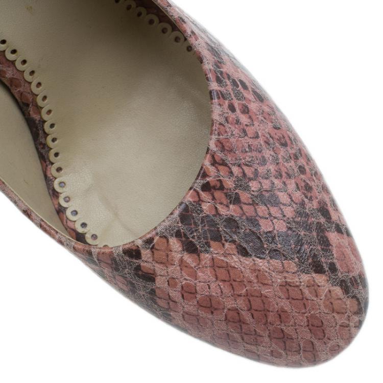 Pre Owned Stella McCartney Corinne Python Platform Pumps Size 39