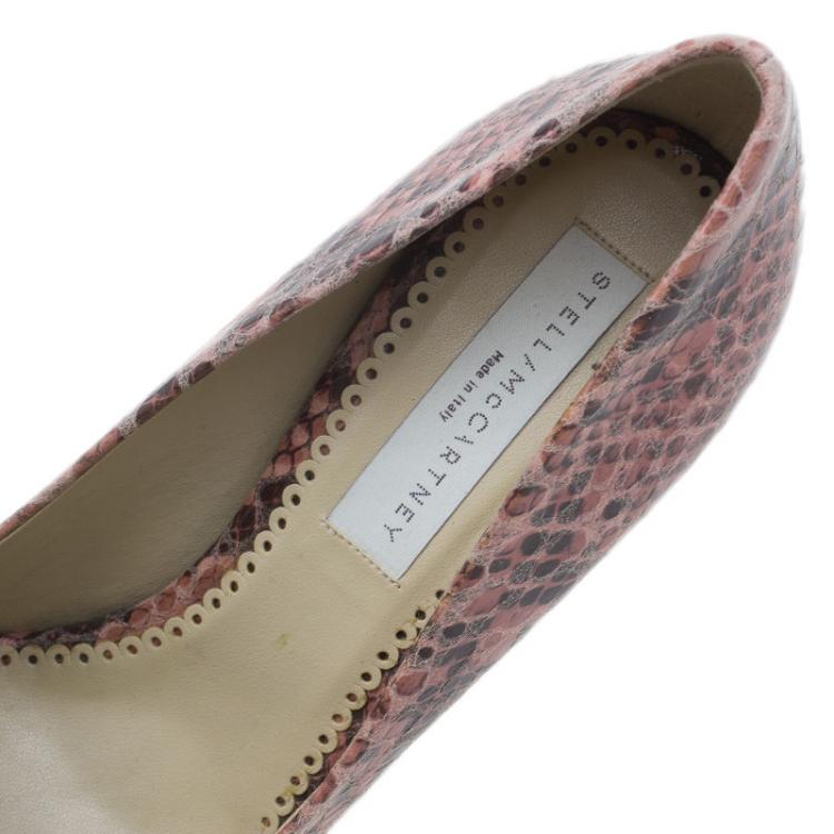 Pre Owned Stella McCartney Corinne Python Platform Pumps Size 39