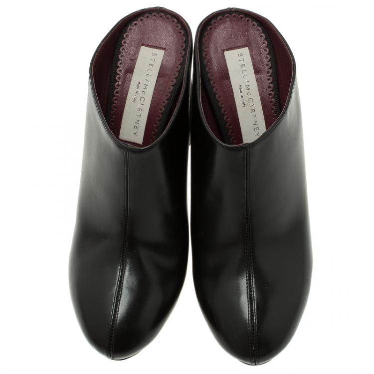 Pre Owned Stella McCartney Black Vanessa Mules Size 38