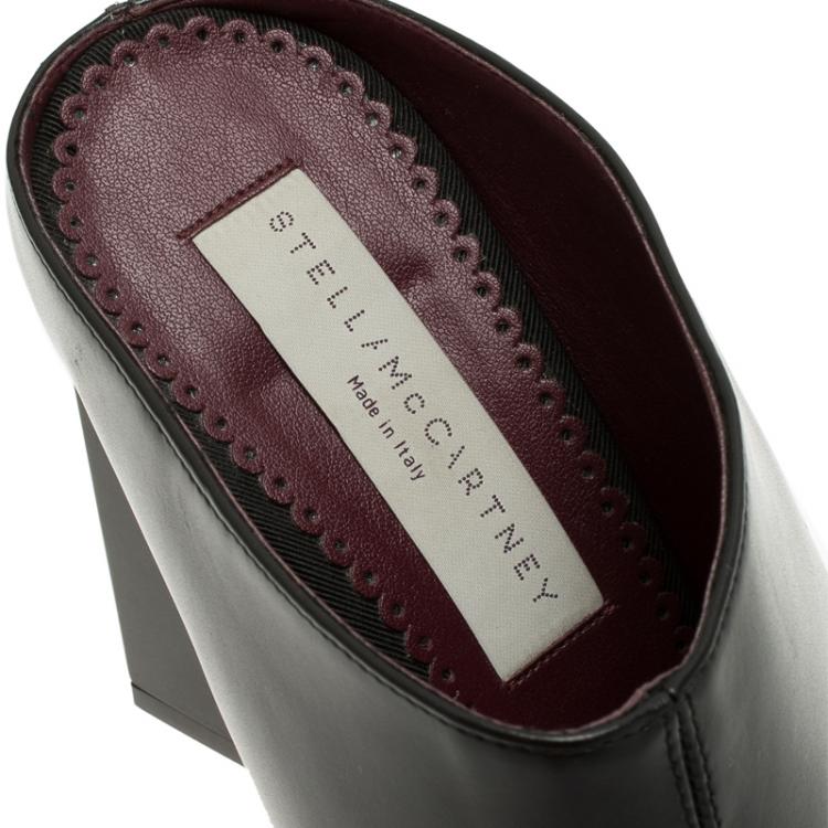Pre Owned Stella McCartney Black Vanessa Mules Size 38