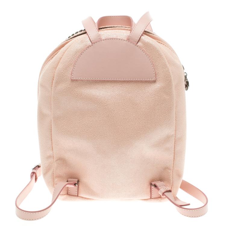 Pre Owned Stella McCartney Pink Faux Leather Falabella Backpack