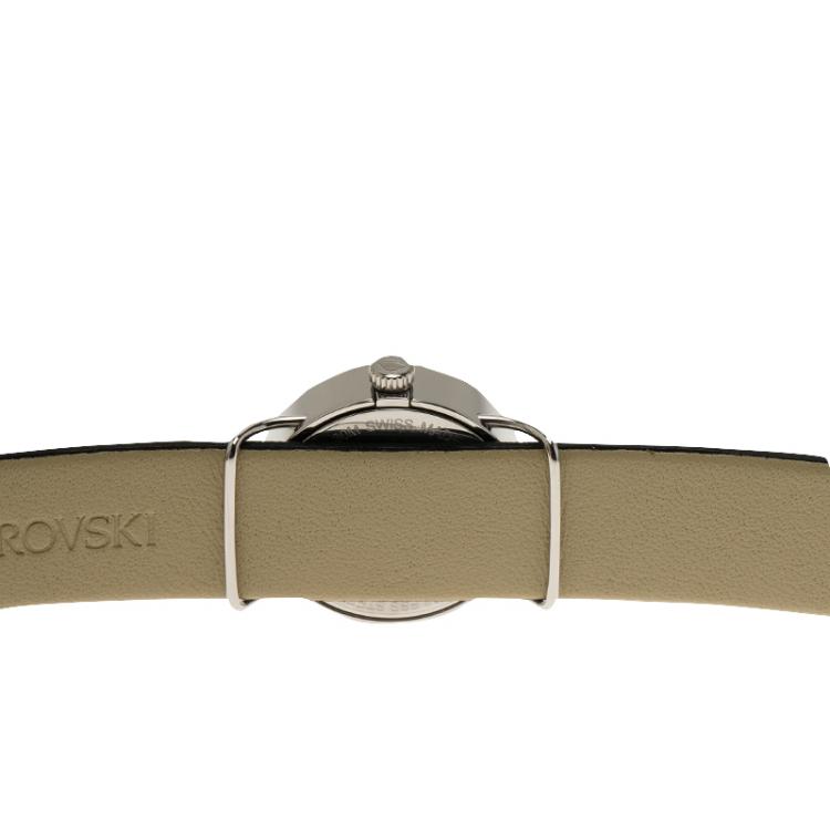Pre Owned Swarovski White Stainless Steel Crystals Shourouk  Women's Wristwatch 21MM