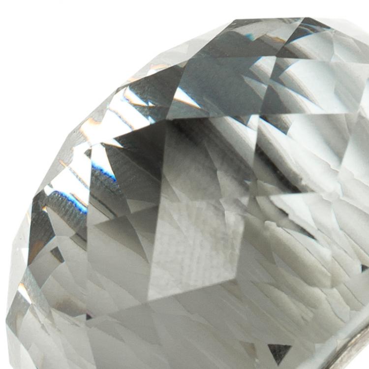 Pre Owned Swarovski Nirvana Crystal Silver Plated Ring