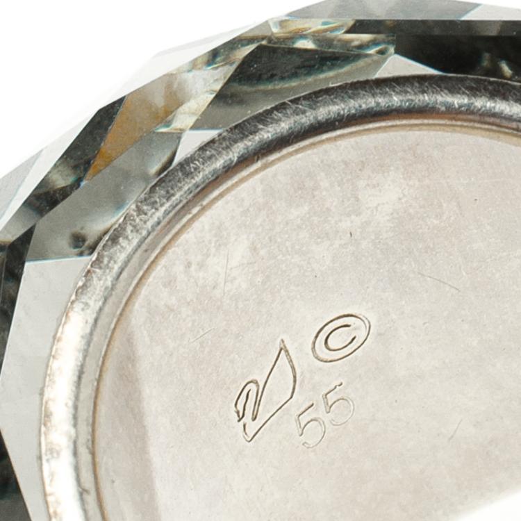 Pre Owned Swarovski Nirvana Crystal Silver Plated Ring