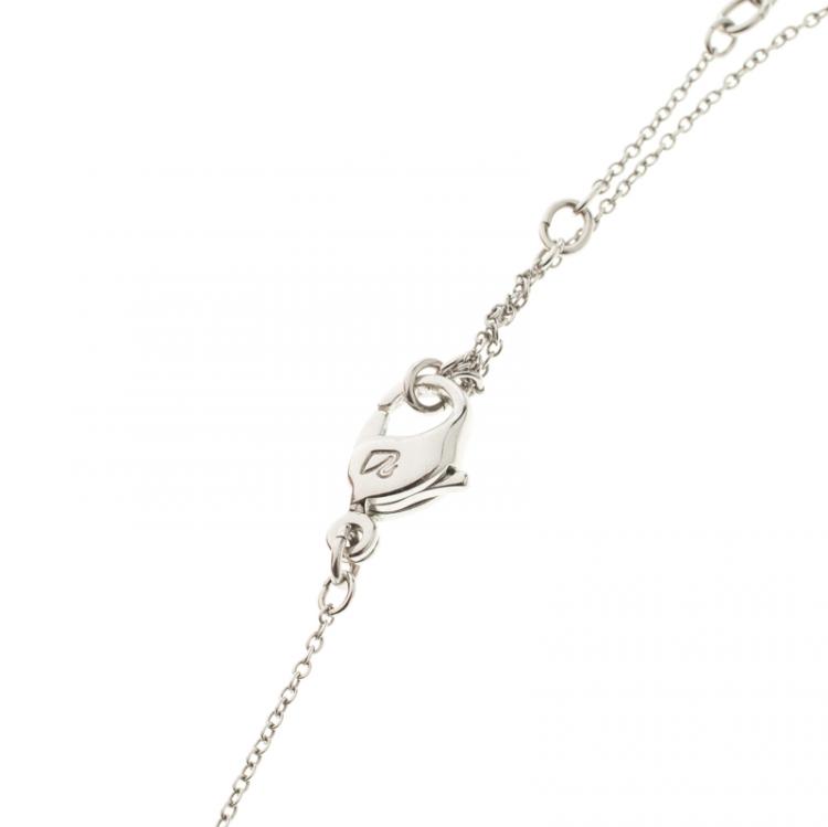مملوكة مسبقًا Swarovski Black & White Heart Crystal Necklace