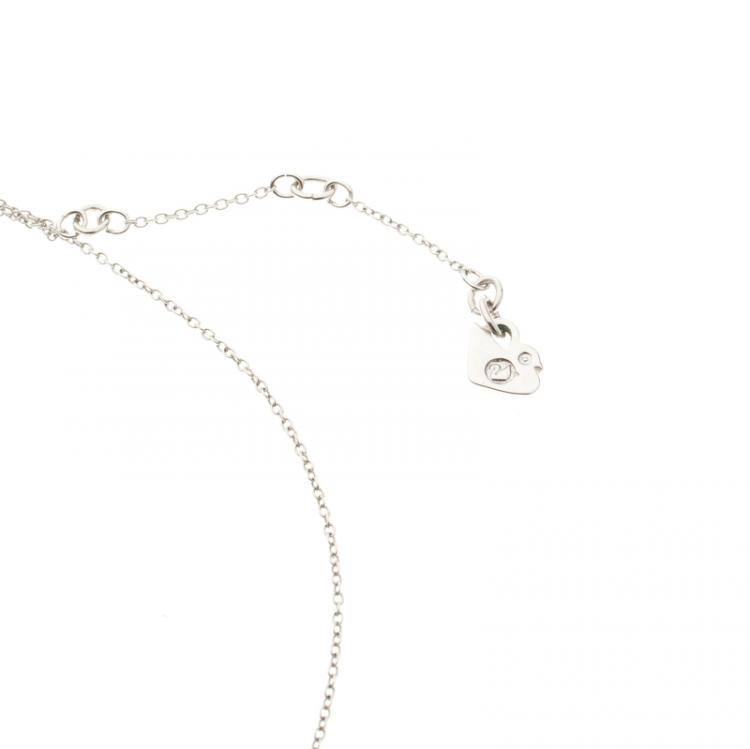 مملوكة مسبقًا Swarovski Black & White Heart Crystal Necklace