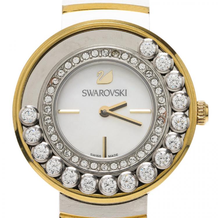 Pre Owned Swarovski White Stainless Steel Lovely Crystal Women's Wristwatch 35MM