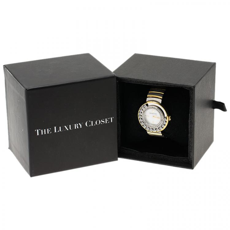 Pre Owned Swarovski White Stainless Steel Lovely Crystal Women's Wristwatch 35MM