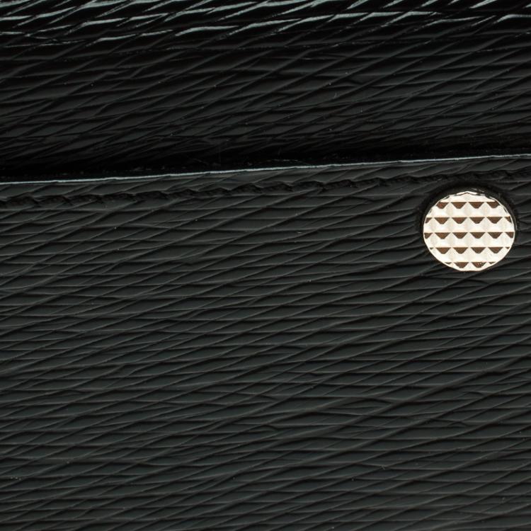 Pre Owned S.T. Dupont Black Leather Diamond Card Holder