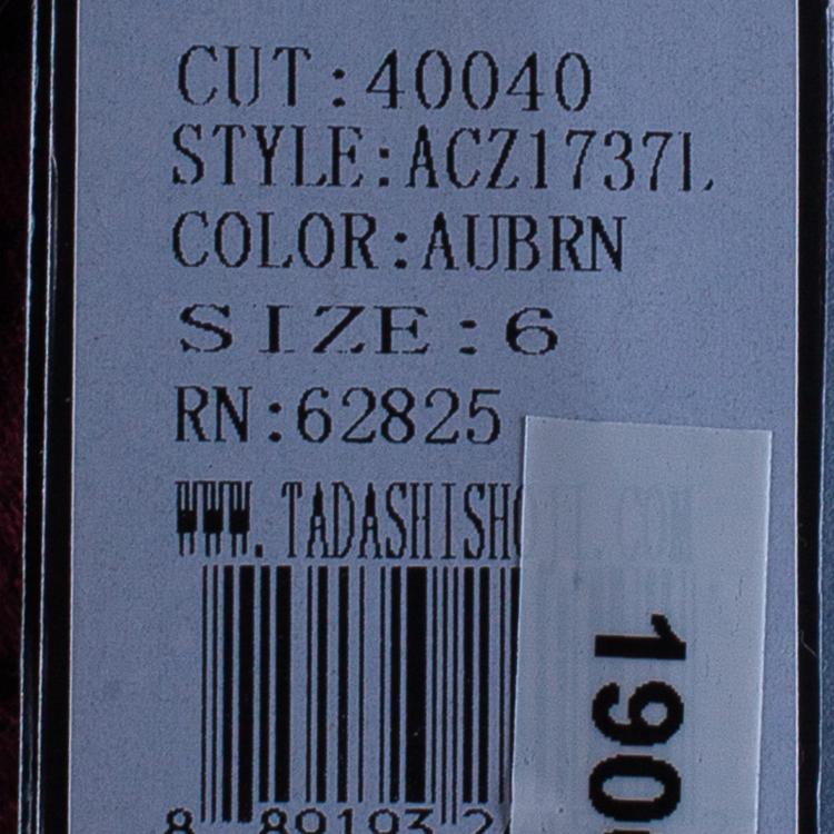 مملوكة مسبقًا Tadashi Shoji Merlot Long Sleeve Lace Gown M